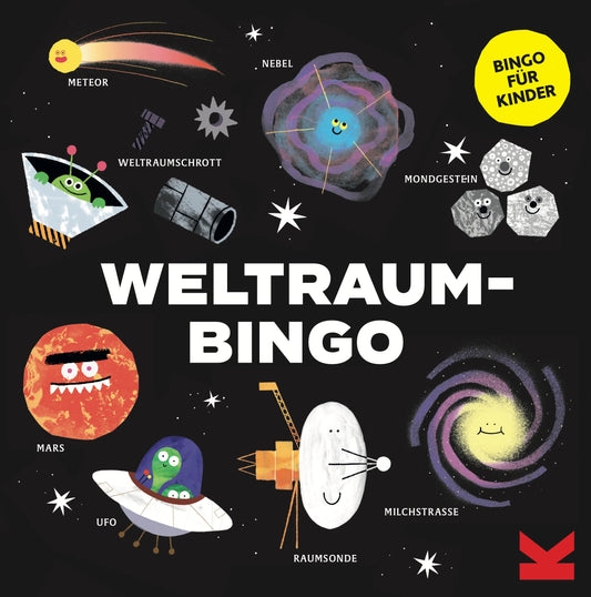 ''Weltraum-Bingo'' Spiel, deutsche Sprache