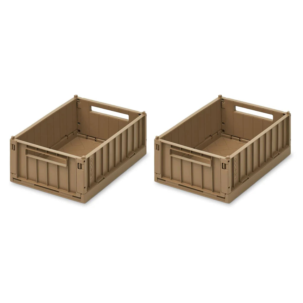 Weston Storage Box, 2 Pack, Small ''Oat''