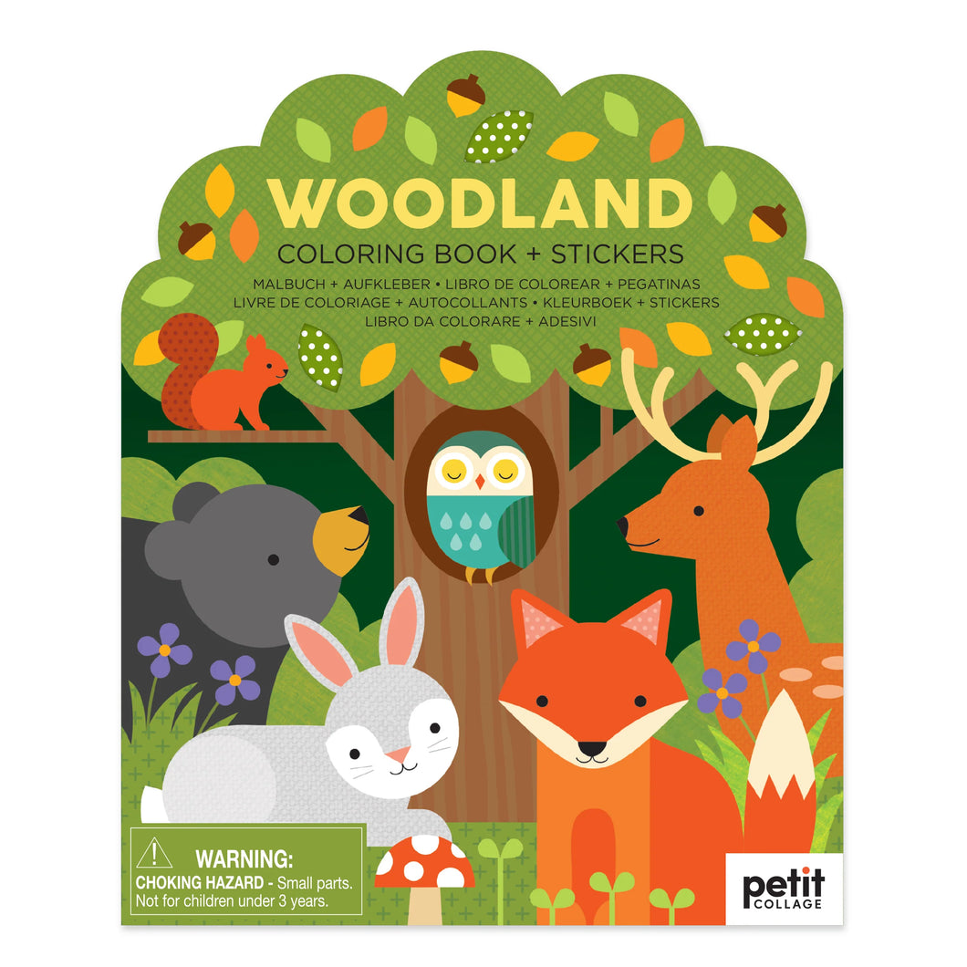 Colouring Book with Sitckers, Woodland