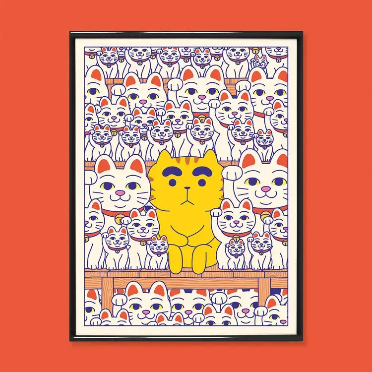Poster 30 x 40, Maneki-Neko