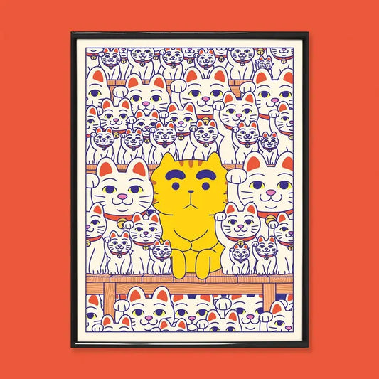 Poster 30 x 40, Maneki-Neko