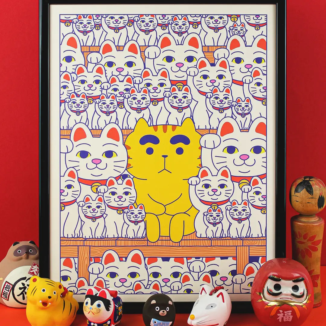Poster 30 x 40, Maneki-Neko