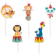Load image into Gallery viewer, Candles &#39;&#39;Circus&#39;&#39;, Set of 5
