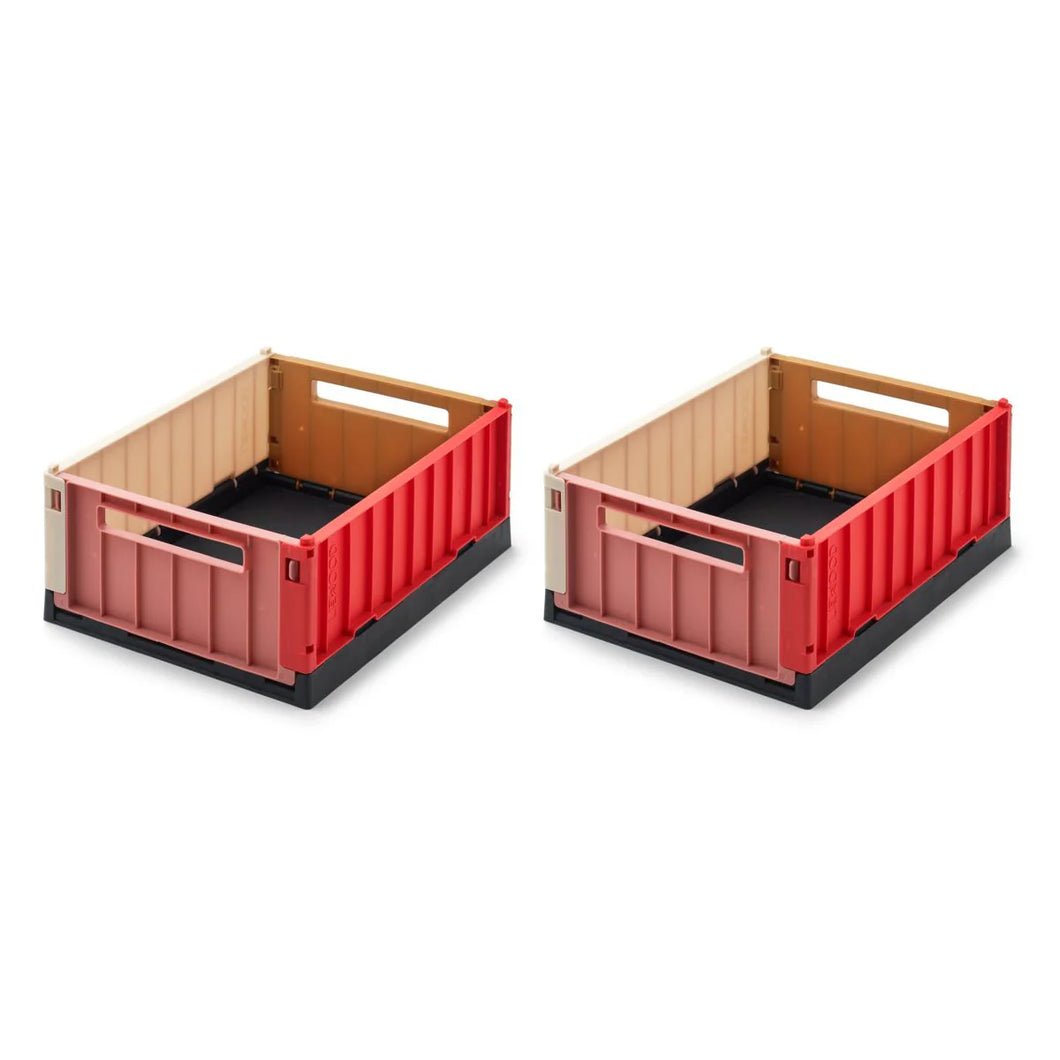 Weston Storage Box, 2 Pack, Small ''Multi Mix''