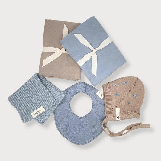 Baby Gift Box, Blue / Brown Tones