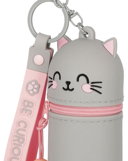 Mini Coin Purse with Keyring, Kitty