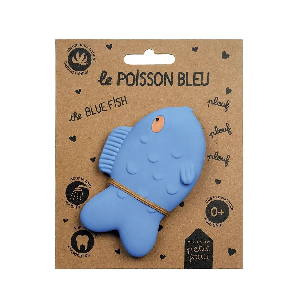 Natural Rubber Teether & Bath Toy, Fish