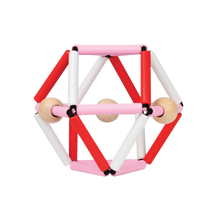 Lade das Bild in den Galerie-Viewer, Greifspielzeug, Pink / Rot / Weiß

