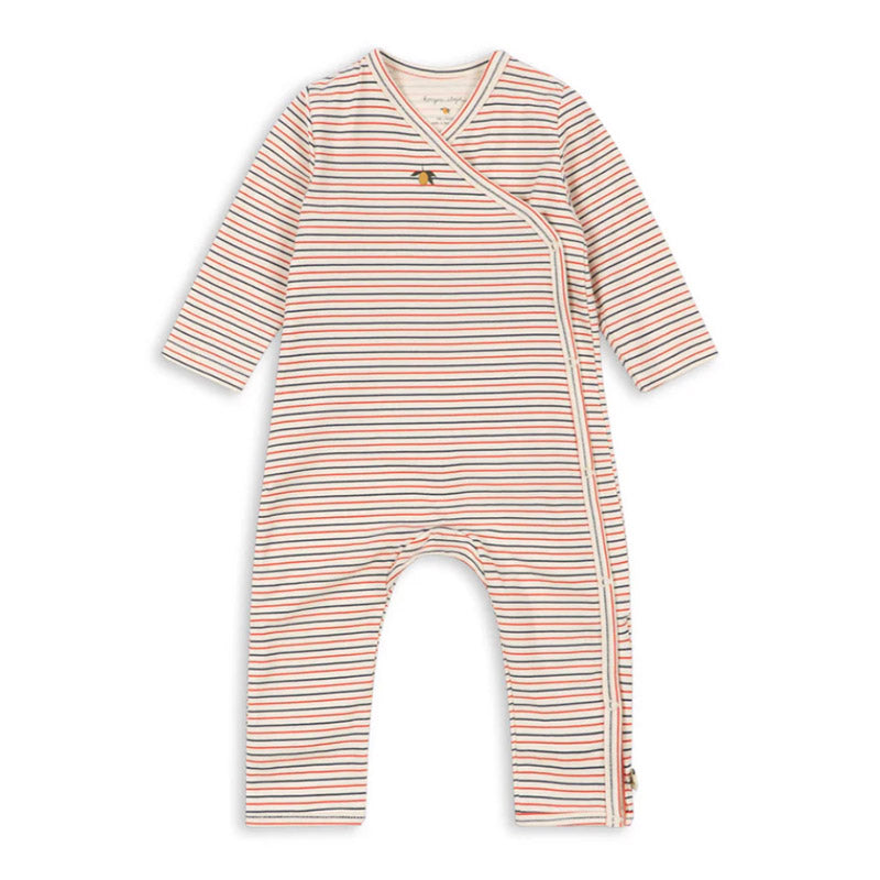 Baby-Strampler, langärmlig gestreift