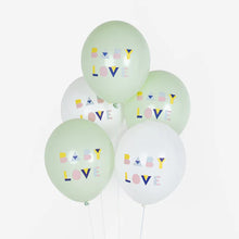 Lade das Bild in den Galerie-Viewer, Latexballons, 5er-Set &#39;&#39;Baby Love&#39;&#39; Mint
