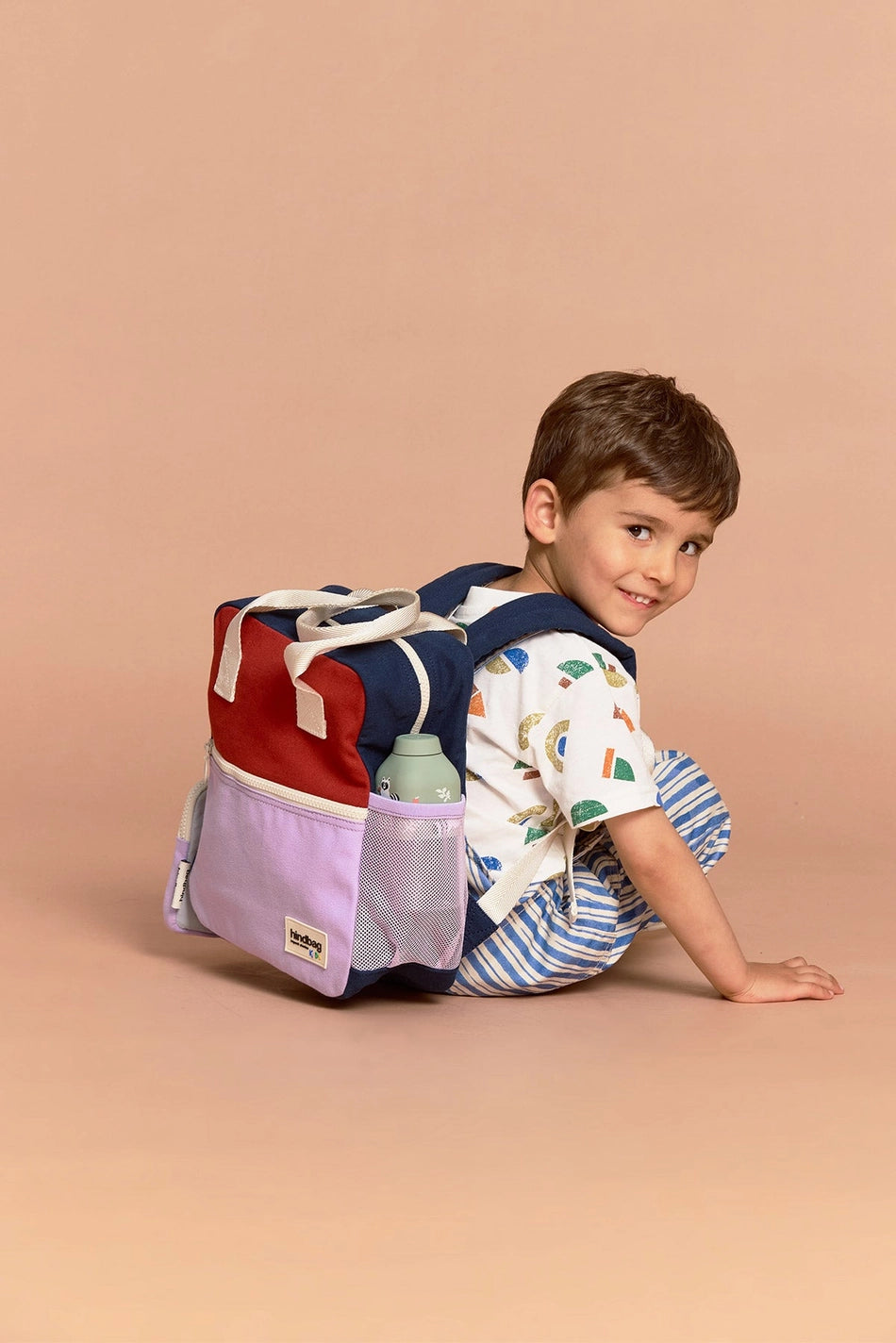Children's Arthur Backpack, Tricolour Terracotta