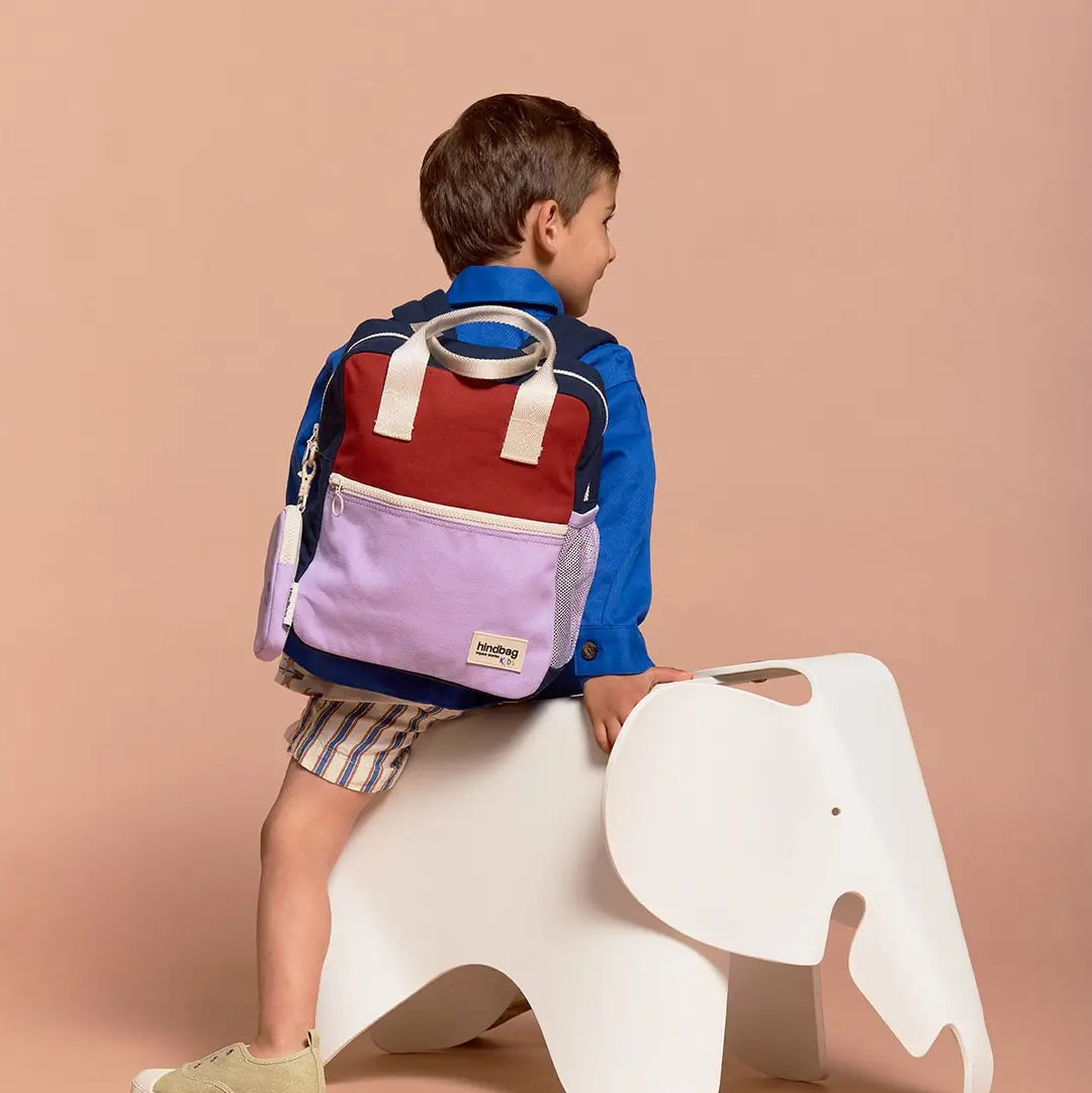 Children's Arthur Backpack, Tricolour Terracotta