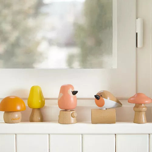 Screw Toys, Birds and Mushrooms