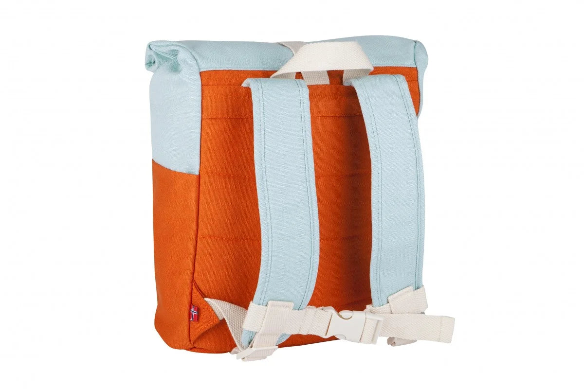 Blafre Rolltop Backpack 1 - 4 years, Orange / Blue