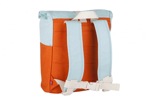 Blafre Rolltop Backpack 1 - 4 years, Orange / Blue