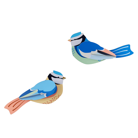 Wanddekoration „Gartenvogel, Blaumeise“.