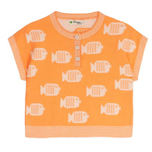 Load image into Gallery viewer, Clementine Fish Knitted Top, GOTS
