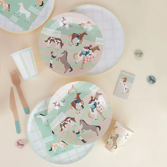 Paper Party Plates, Horses
