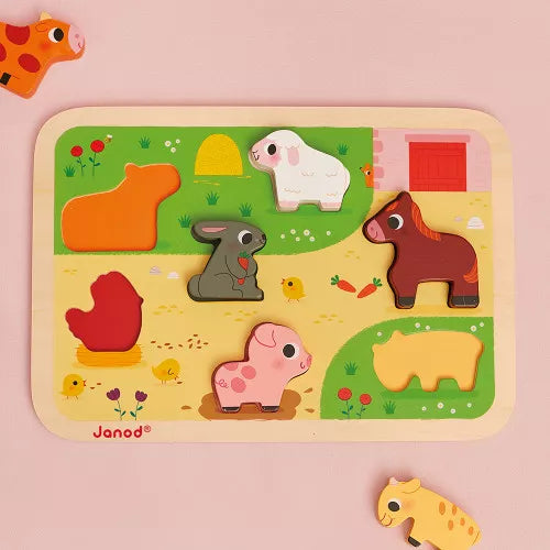 Chunky Wooden Puzzle, Farm