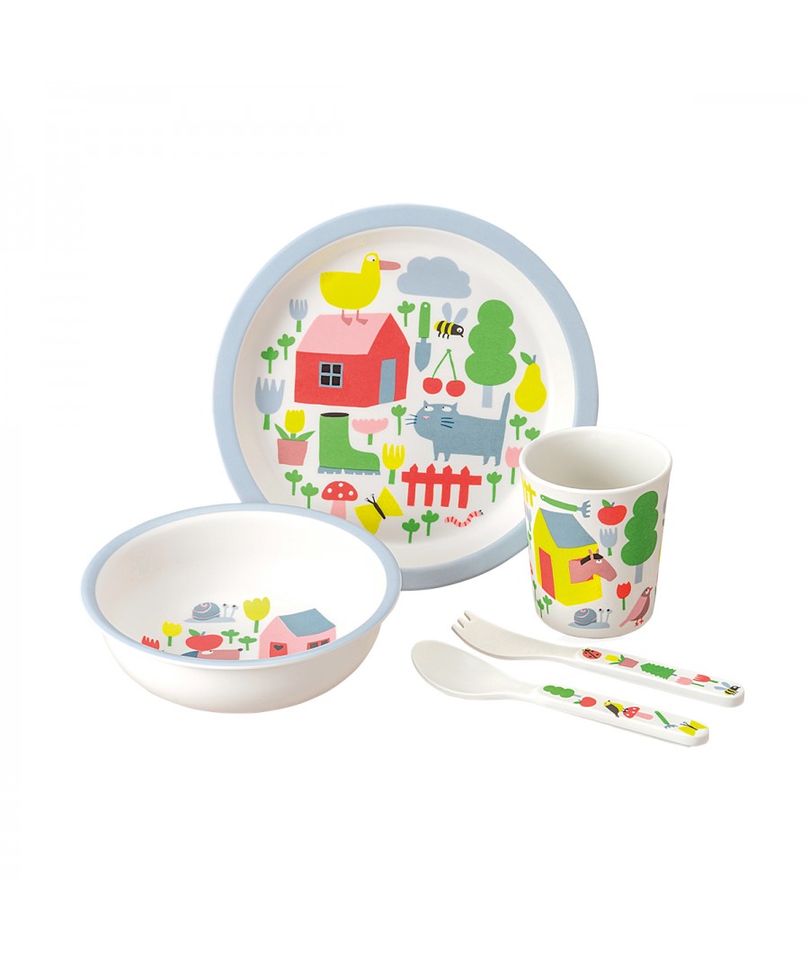 5 Piece Kids Dinnerware Gift Set ''Countryside''