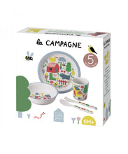 Lade das Bild in den Galerie-Viewer, 5-teiliges Kindergeschirr-Geschenkset „Countryside“
