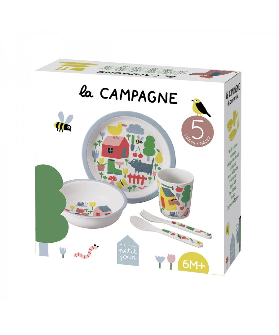 5-teiliges Kindergeschirr-Geschenkset „Countryside“