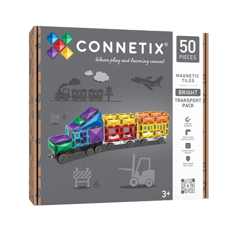 Connetix 50 Piece Bright Transport Pack