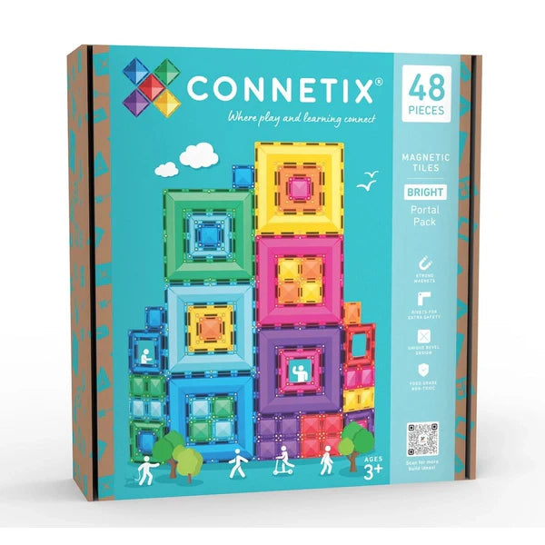 Connetix Tiles Bright Portal Pack, 48 Pieces