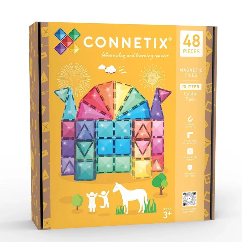 Connetix Fliesen Glitzer Schloss, 48 Stück