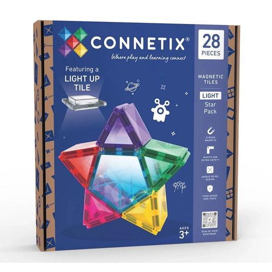 Connetix Fliesen Licht Sternenpack, 28 Stück