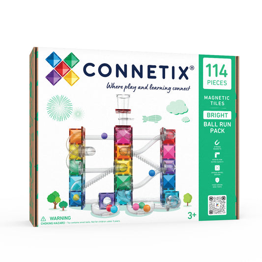 Connetix 114-teiliges Bright-Kugelbahn-Paket