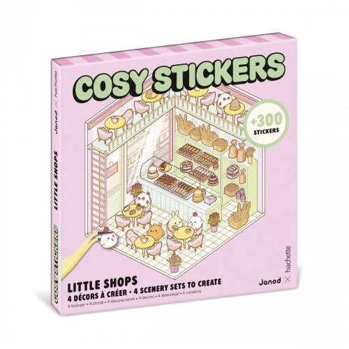 Gemütliche Sticker für Erwachsene, kleine Geschäfte