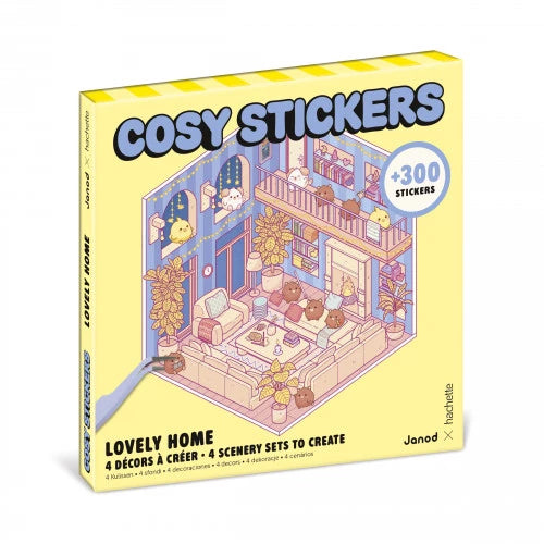 Gemütliche Sticker für Erwachsene, schönes Zuhause