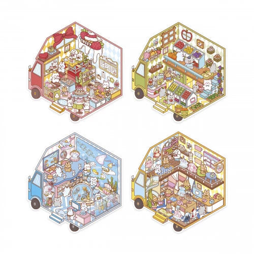 Cosy Stickers for Adults, Tiny Trucks