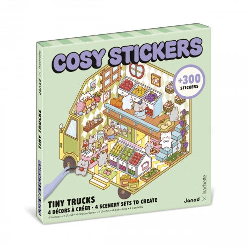 Cosy Stickers for Adults, Tiny Trucks