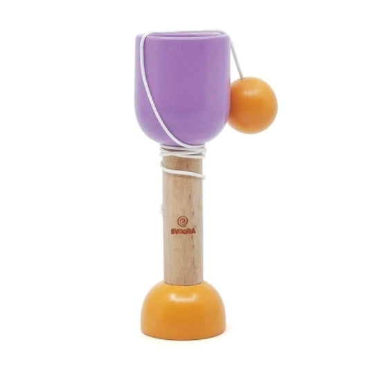 Retro Wooden Catcher Toy, Lilac