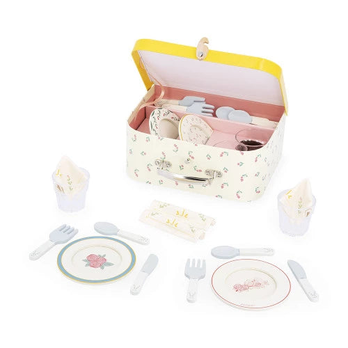 Play Dinnerware Set in a Suitcase
