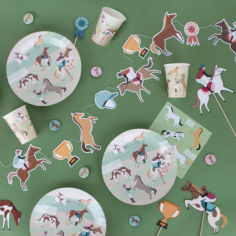 Papier-Party-Teller, Pferde