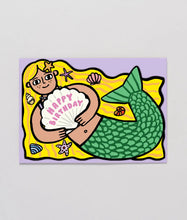 Load image into Gallery viewer, Mermaid with Mini Card Greetings Card
