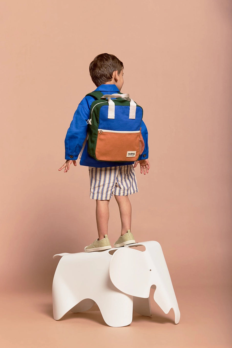 Children's Arthur Backpack, Tricolour Electric Blue
