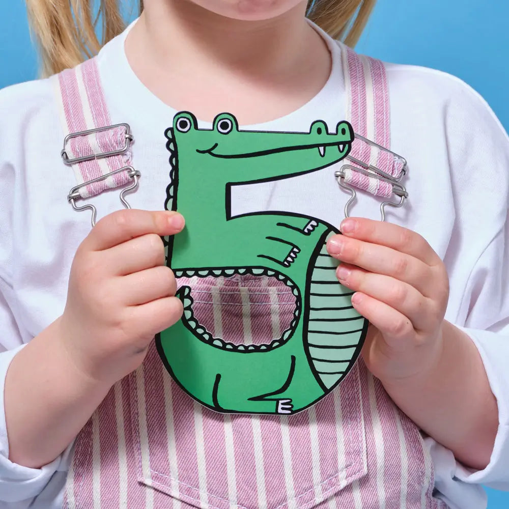 Crocodile ''5th Birthday'' Kids' Birthday Card