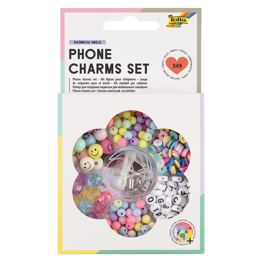Handyanhänger Set, Regenbogen Lächeln