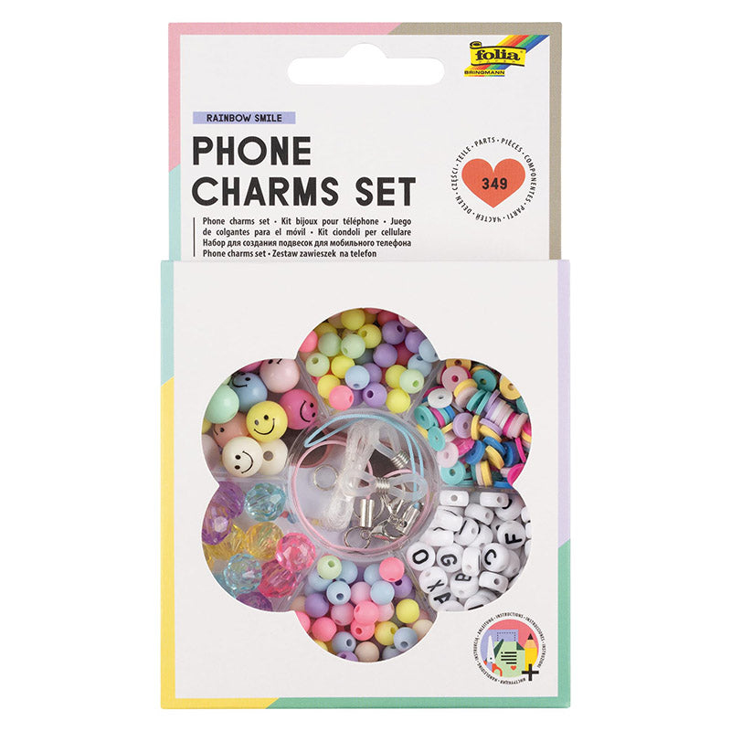 Handyanhänger Set, Regenbogen Lächeln