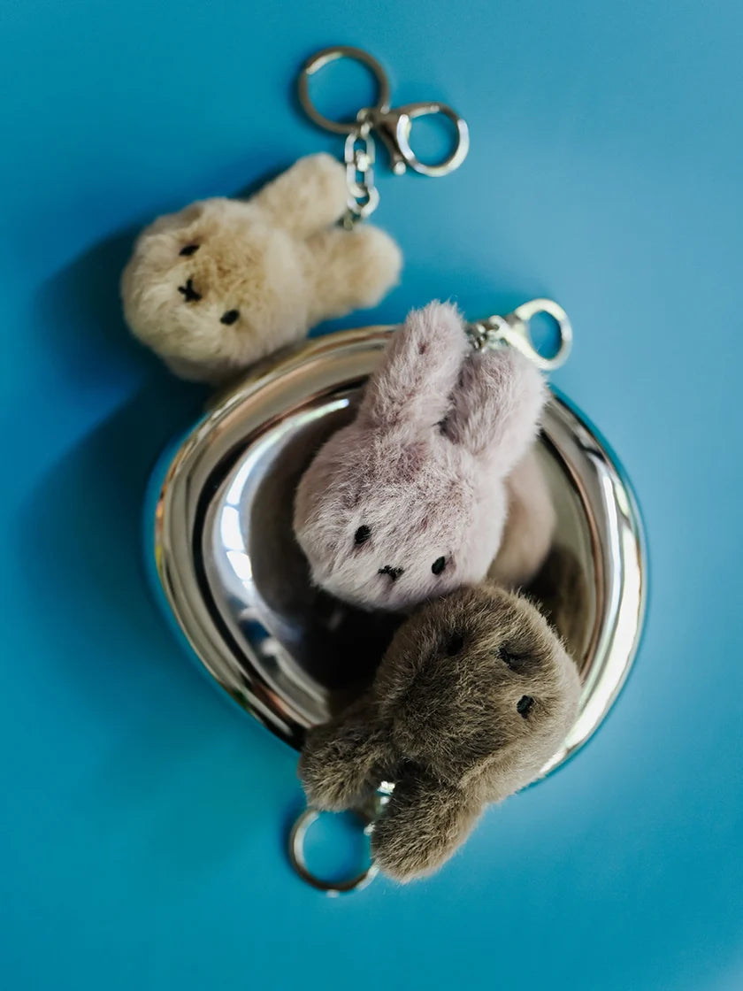Miffy Fuzzy Keychain, Taupe