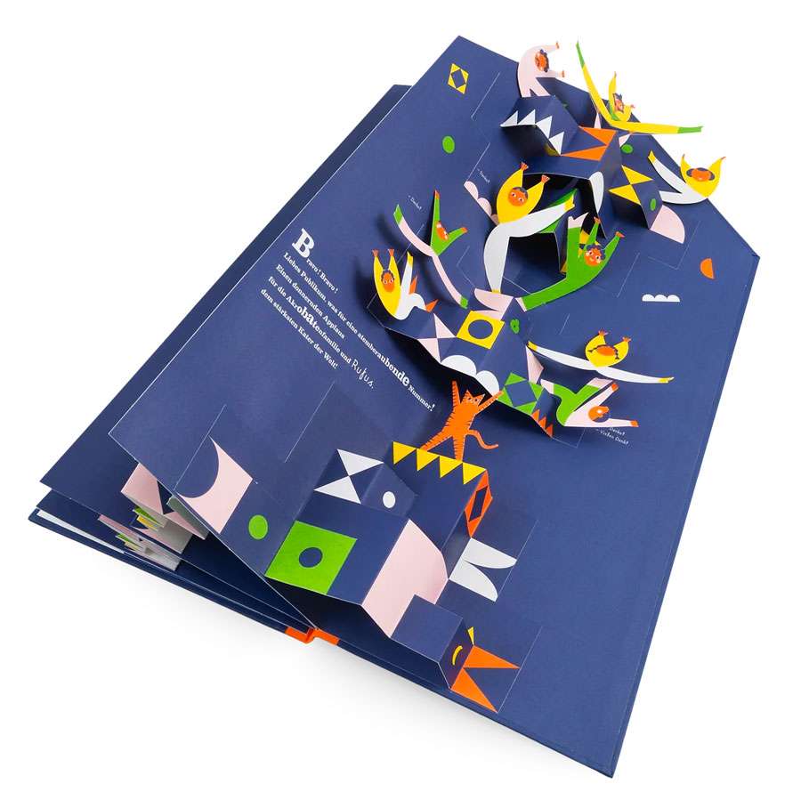 ''Eins, Zwei, Drei, die Akrobaten'' German Language Pop-up Book