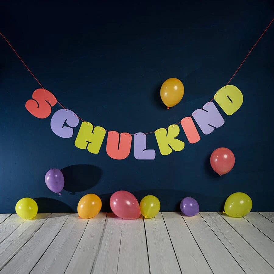 Schulkind Einschulung Garland, Coral Purple Yellow