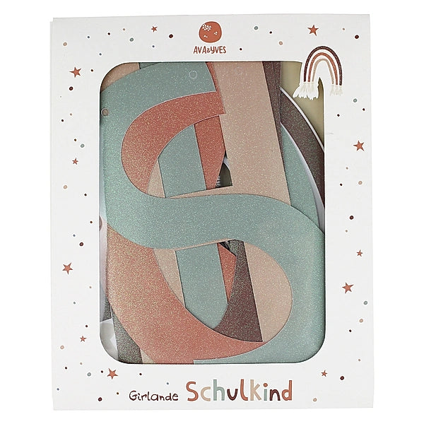 ''Schulkind'' Garland, Glitter