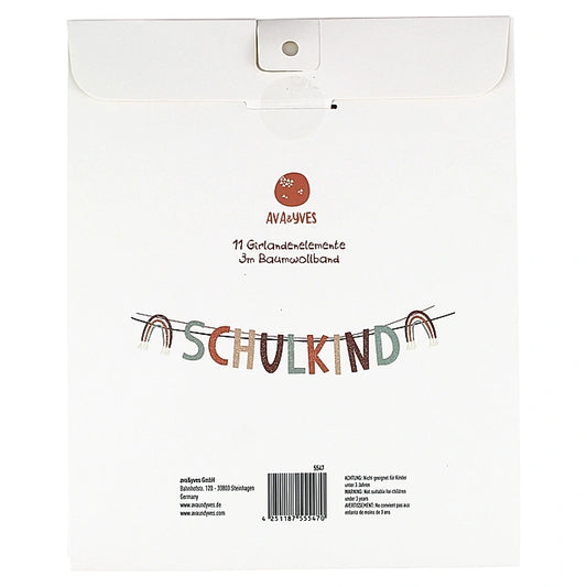 ''Schulkind'' Garland, Glitter