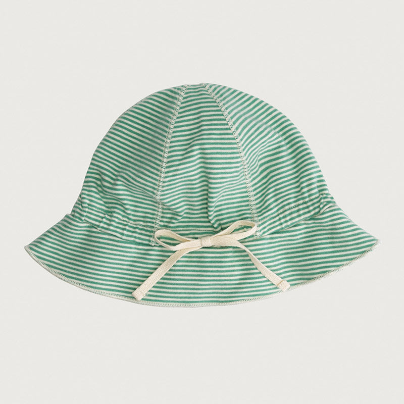 Baby Sun Hat ''Bright Green'' GOTS Organic Cotton