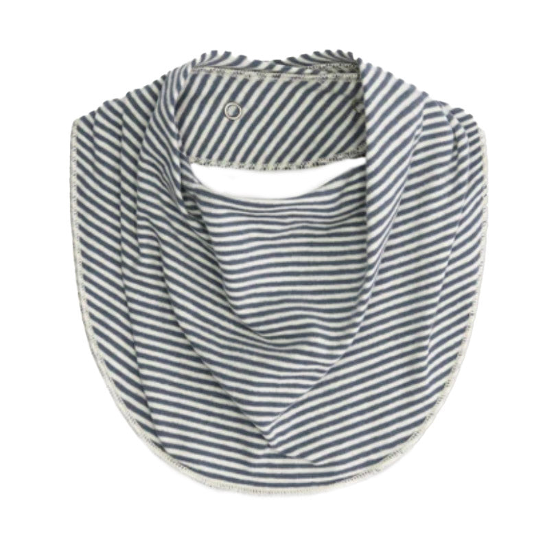 Baby-Lätzchen GOTS Bio-Baumwolle, Blau Creme